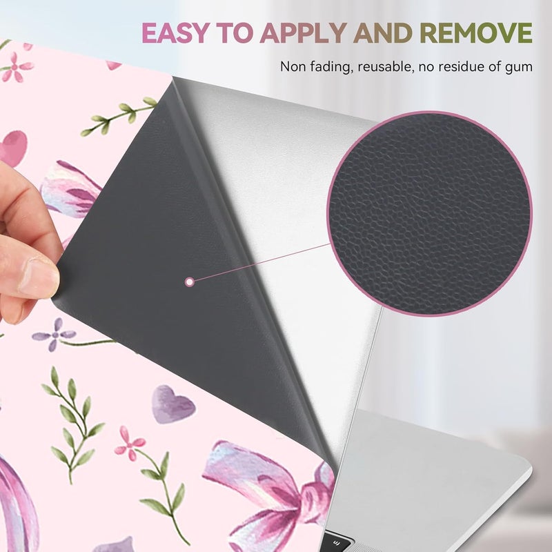 ARTSO Pink Bows Laptop Skin Sticker Cover Decal, 12 13 13.3 14 15 15.4 15.6 inch Laptop Notebook Vinyl Skin Sticker Cover Personalized Art Protector - Image 4